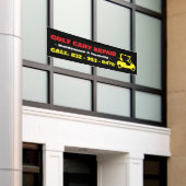 ゴルフカートカスタム修理バナー 横断幕 (ビルの外側)