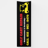ゴルフカートカスタム修理バナー 横断幕 (縦)