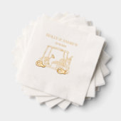 ゴルフカートバッグゴルフクラブ対 箔ナプキン (インサイチュ (積み重ね))