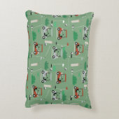 ゴルフカートモダンゴルファーテーマパターン アクセントクッション (裏面(縦))