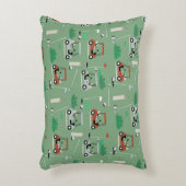 ゴルフカートモダンゴルファーテーマパターン アクセントクッション (正面(垂直))