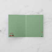 ゴルフカートモダンゴルファーテーマパターン カード (内部)