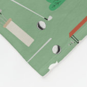 ゴルフカートモダンゴルファーテーマパターン フリースブランケット (角)