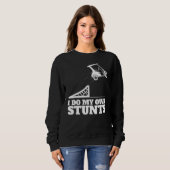 ゴルフカート事故自分のスタントおもしろいプレゼント スウェットシャツ (正面フル)