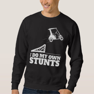 ゴルフカート事故自分のスタントおもしろいプレゼント スウェットシャツ