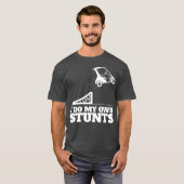 ゴルフカート事故自分のスタントおもしろい Tシャツ (正面フル)