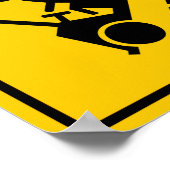 ゴルフカート交差点ハイウェイサイン ポスター (角)