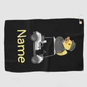 ゴルフカート付きアヒルパイロット航空産業 ゴルフタオル (横)