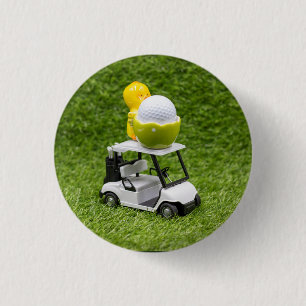ゴルフカート付きイースターホリデー用ゴルフボール 缶バッジ