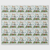 ゴルフカート付きゴルフメリークリスマス ラッピングペーパー (フラット)