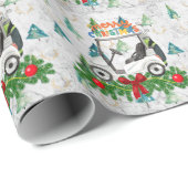 ゴルフカート付きゴルフメリークリスマス ラッピングペーパー (ロールコーナー)