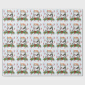 ゴルフカート付きゴルフメリークリスマス ラッピングペーパー (フラット)