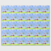 ゴルフカート包み紙付きゴルフハッピーバースデー ラッピングペーパー (フラット)