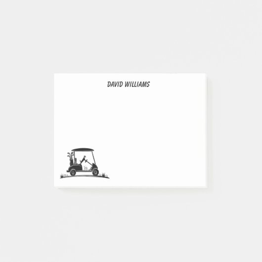 ゴルフカート名のジャック・ラッセル・テリアー ポストイット (正面)