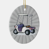 ゴルフカート図 セラミックオーナメント (右)