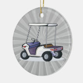 ゴルフカート図 セラミックオーナメント (左)