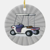 ゴルフカート図 セラミックオーナメント (裏面)