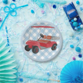 ゴルフカート格子状ブルージンガムカントリークラブ ペーパープレート (パーティー)