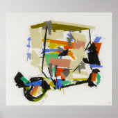 ゴルフカート構成1 – キャンバスアートプリント ポスター (正面)