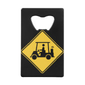 ゴルフカート注意標識 クレジットカード栓抜き (正面)