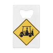 ゴルフカート注意標識 クレジットカード栓抜き (裏面)