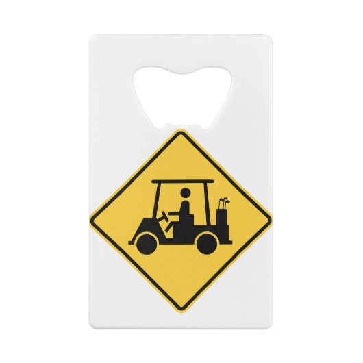 ゴルフカート注意標識 クレジットカード栓抜き (裏面)