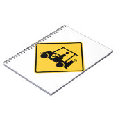 ゴルフカート注意標識 ノートブック (左側)