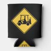 ゴルフカート注意標識 缶クーラー (正面)