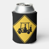 ゴルフカート注意標識 缶クーラー (缶裏面)
