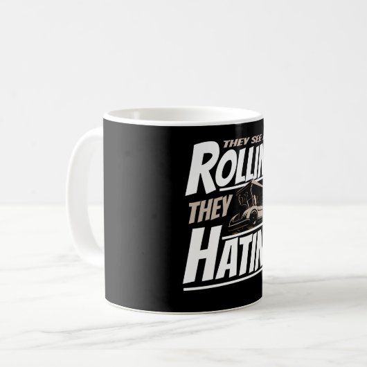 ゴルフカート私はゴルファー転がのおもしろい方法 コーヒーマグカップ (正面左)