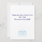 ゴルフカート誕生日パーティーの招待 招待状 (裏面)