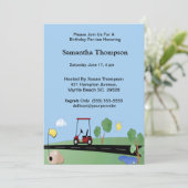 ゴルフカート誕生日招待状 招待状 (スタンド正面)