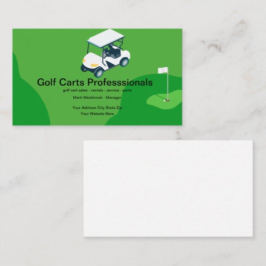 ゴルフカート販売サービス名刺 名刺 (正面/裏面)