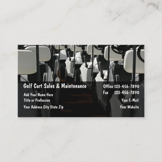 ゴルフカート販売維持 名刺 (正面)