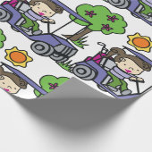 ゴルフカート運転手 ラッピングペーパー (角)