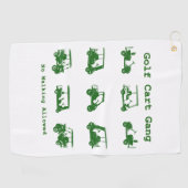 ゴルフカート集団おもしろいゴルフラバーギフト ゴルフタオル (横)