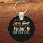 ゴルフカート飲を取って運転しよう キーホルダー (正面)