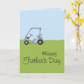 ゴルフカート-カスタマイズ挨拶状 カード (黄色い花)