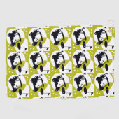 ゴルフカート、クラブ、グリーン ゴルフタオル (横)