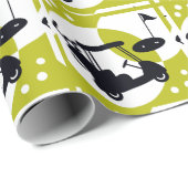 ゴルフカート、クラブ、グリーン ラッピングペーパー (ロールコーナー)