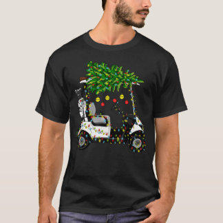 ゴルフカート クリスマスツリー ライト クリスマス スポーツ ゴルファー Tシャツ