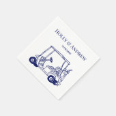 ゴルフカート ゴルフバッグ ゴルフクラブ 結婚式 DIY カラー スタンダードカクテルナプキン (角)