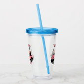 ゴルフカート/ゴルフ乳母車漫画イラストレーション アクリルタンブラー (左)