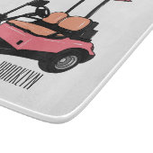 ゴルフカート/ゴルフ乳母車漫画イラストレーション カッティングボード (角)