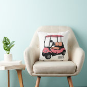 ゴルフカート/ゴルフ乳母車漫画イラストレーション クッション (椅子)