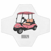 ゴルフカート/ゴルフ乳母車漫画イラストレーション サッカーボール (フラット)