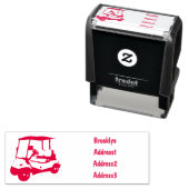 ゴルフカート/ゴルフ乳母車漫画イラストレーション セルフインキングスタンプ (インサイチュ)