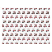 ゴルフカート/ゴルフ乳母車漫画イラストレーション テーブルクロス (正面(横))