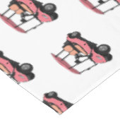 ゴルフカート/ゴルフ乳母車漫画イラストレーション テーブルクロス (アングル)