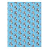 ゴルフカート/ゴルフ乳母車漫画イラストレーション テーブルクロス (正面)